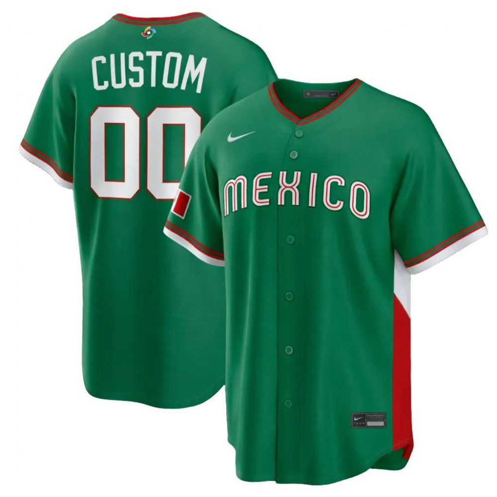 Mexico Baseball 2026 World Baseball Classic Stadium Custom Jersey - Green-Pro Kit Vault | Brand New 26/27 Sports Jerseys